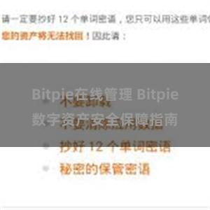 Bitpie在线管理 Bitpie数字资产安全保障指南