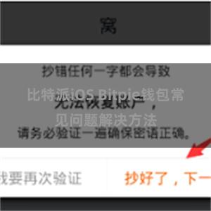 比特派iOS Bitpie钱包常见问题解决方法