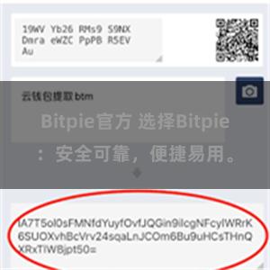 Bitpie官方 选择Bitpie：安全可靠，便捷易用。