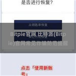 Bitpie官网 比特派(Bitpie)官网常见诈骗防范提醒