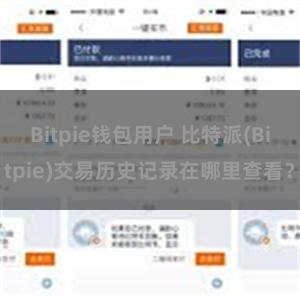 Bitpie钱包用户 比特派(Bitpie)交易历史记录在哪里查看？