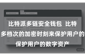 比特派多链安全钱包  比特派采选了多档次的加密时刻来保护用户的数字资产