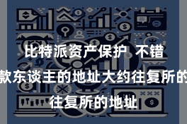 比特派资产保护  不错是收款东谈主的地址大约往复所的地址